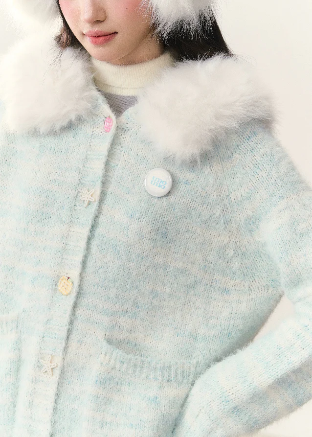 Icewave Fuzzy Hood Knit Jacket Main Image