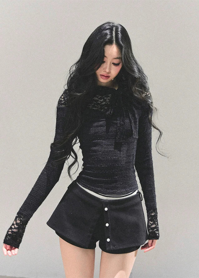 Parisian Lace Bow Top