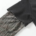 Layered Distressed Washed Long Sleeve Tee