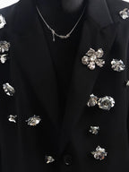 【26s May.】Rose Detail Oversized Tailored Blazer