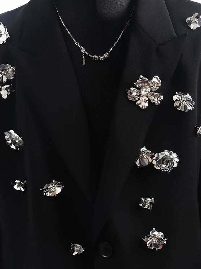 【26s May.】Rose Detail Oversized Tailored Blazer Main Image