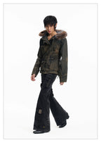 Y2K Patchwork Multi-Pocket Flared Skinny Jeans