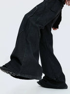 【26s Jan.】Vintage Red Diamond Distressed Washed Denim Jeans