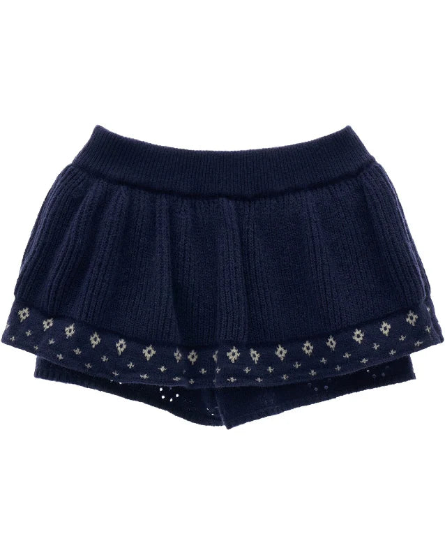 Star Flower Knit  Lazy Crop Sweater Drop