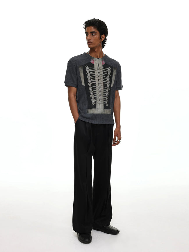 【26s May】Napoleonic Court Printed Cropped Slim Tee Main Image