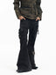 Y2K Patchwork Multi-Pocket Flared Skinny Jeans