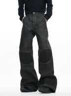【26s Jan.】Hand-Stitched 14.5oz Raw Denim Knee-Panel Jeans