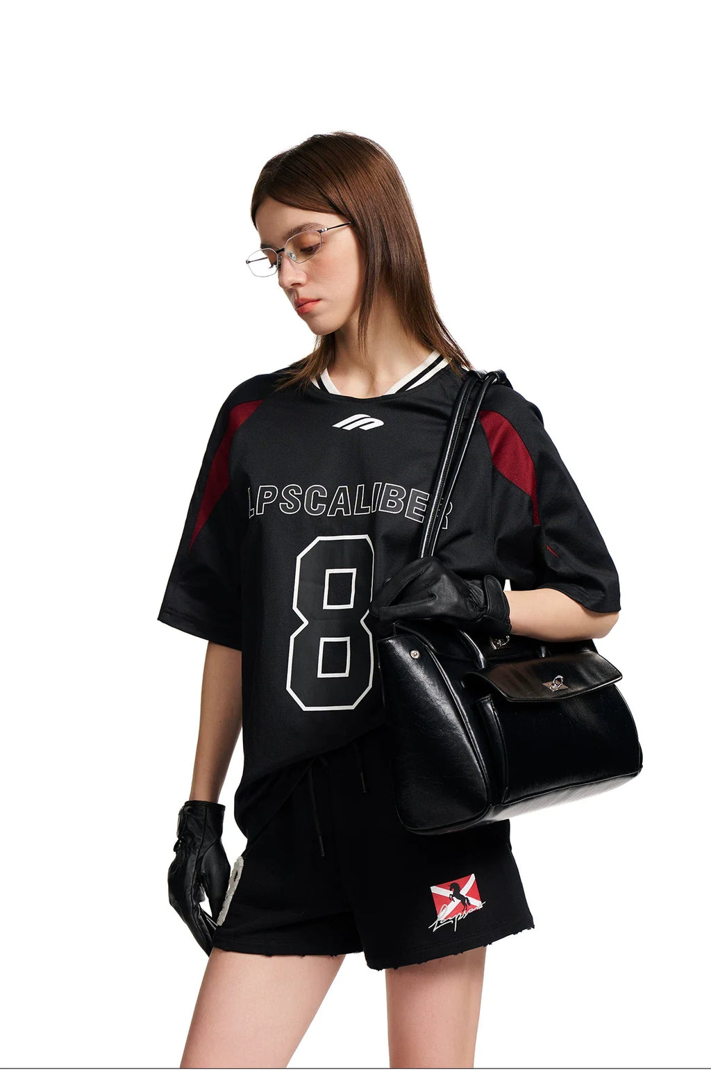 Retro Number Contrast Jersey Tee