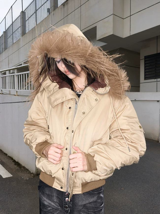 Shibuya MA-1 Fur Collar Bomber Jacket Main Image