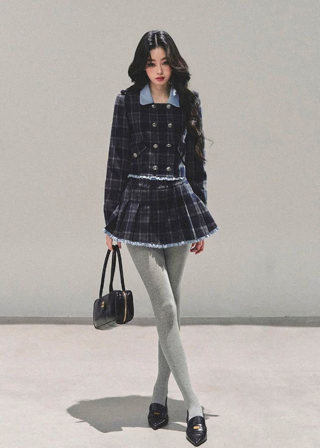 Proust Blue Plaid Academia Set