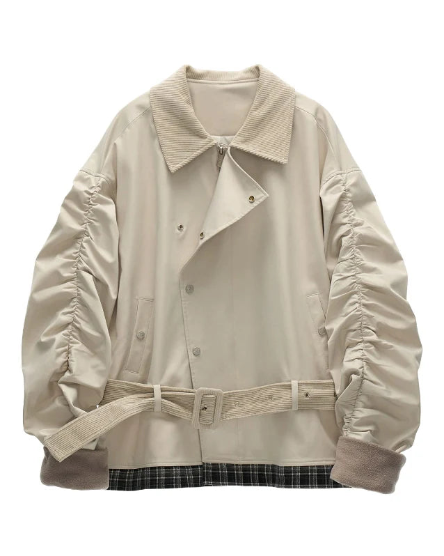 Cord-Neck Street Jacket