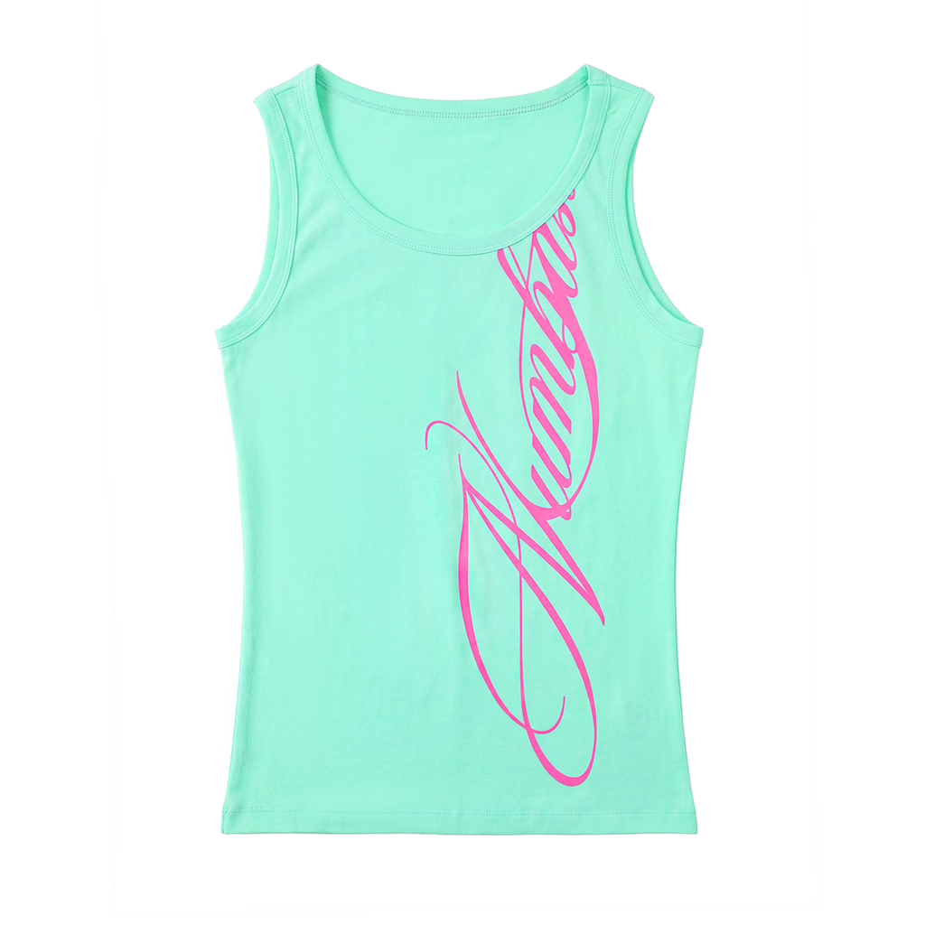 Script Graphic Compression Tank Top