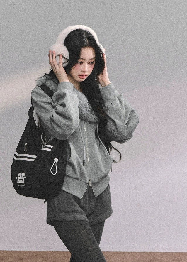 Nordic Neige Fur-Trimmed Winter Set