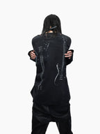 Distressed Punk Guitar Graphic Long Sleeve Tee