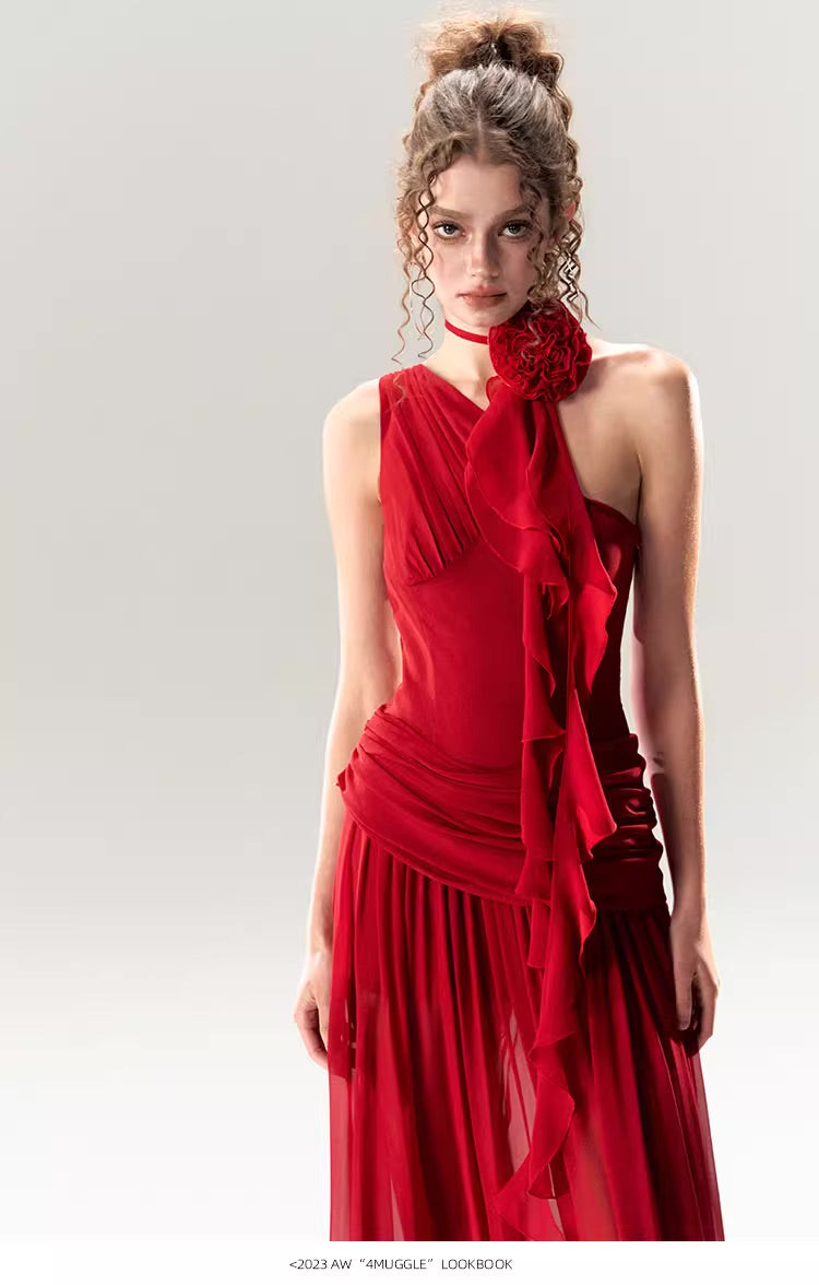 Greek-Inspired High Waist Maxi Dress