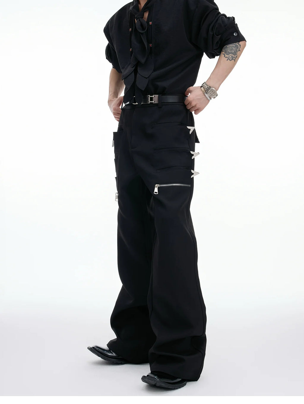 【25s Sep.】Vintage Metal Zipper 3D Pocket Pants