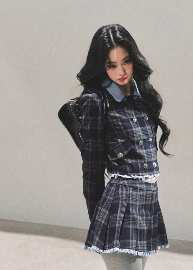 Proust Blue Plaid Academia Set
