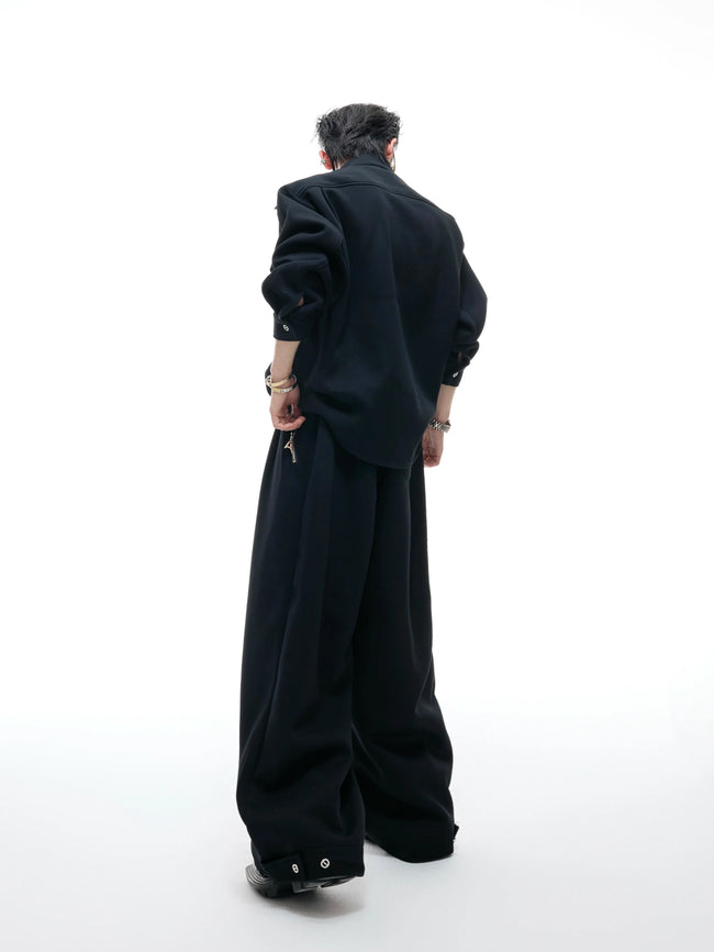 【25s Aug.】Mock Two-Piece Mock Neck Zip Hoodie & Sweatpants Set Main Image