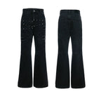 【26s Mar.】Studded Washed Curved Denim Pants