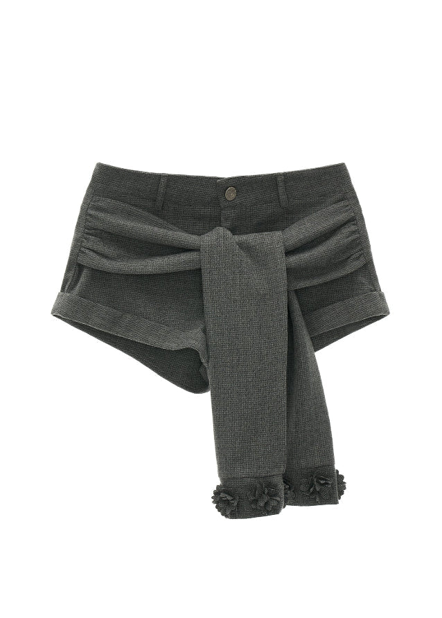 Gray Strap Shorts