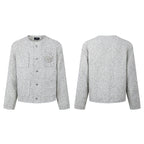 【25s Sep.】Tweed Rose Brooch Chanel Style Jacket