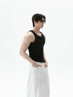 【25s Aug.】Minimalist Solid Color Crew Neck Tank Top