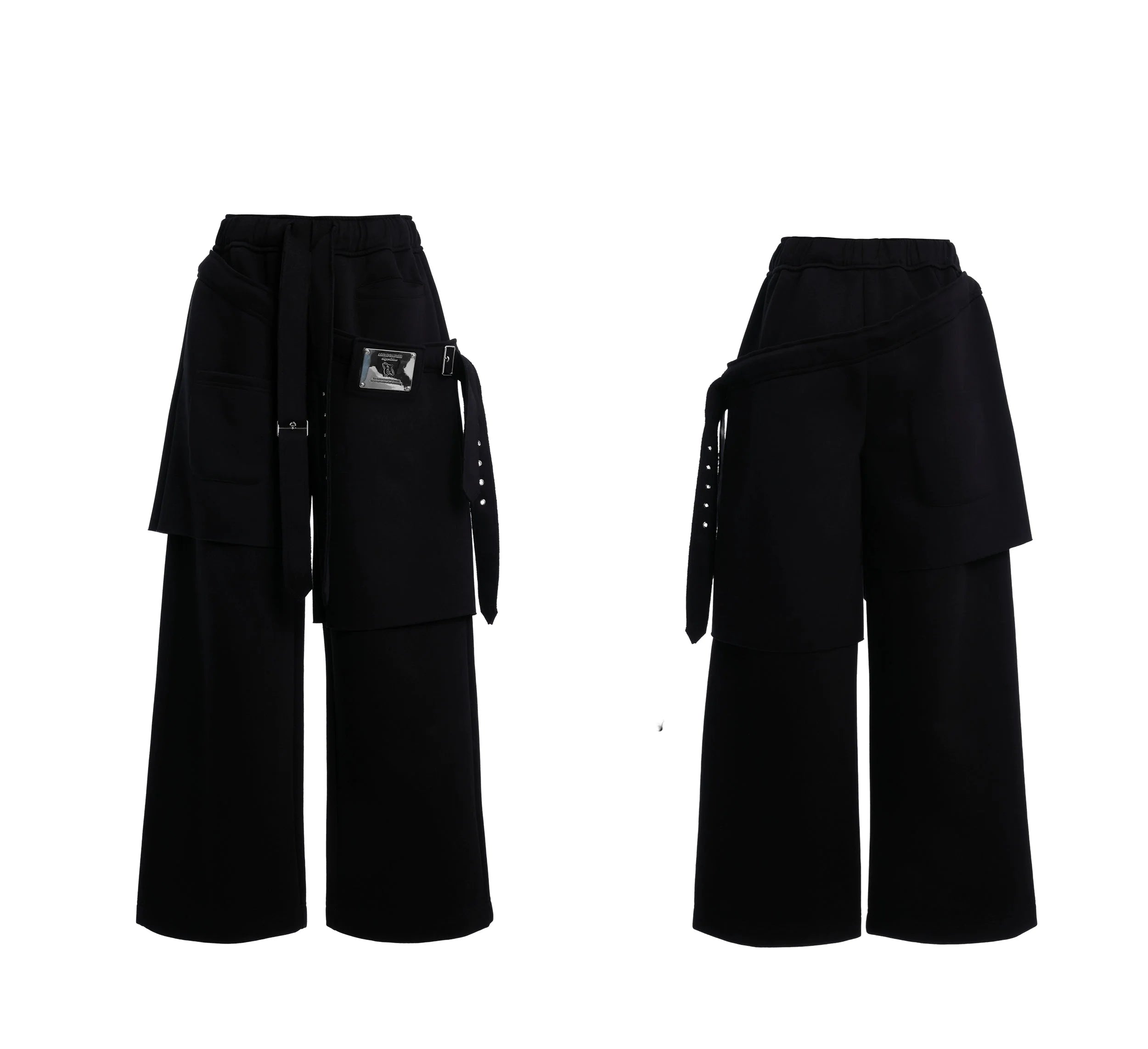 【25s Apr.】Deconstructed Ribbon Loose Mock Two-piece Sweatshirt Suit