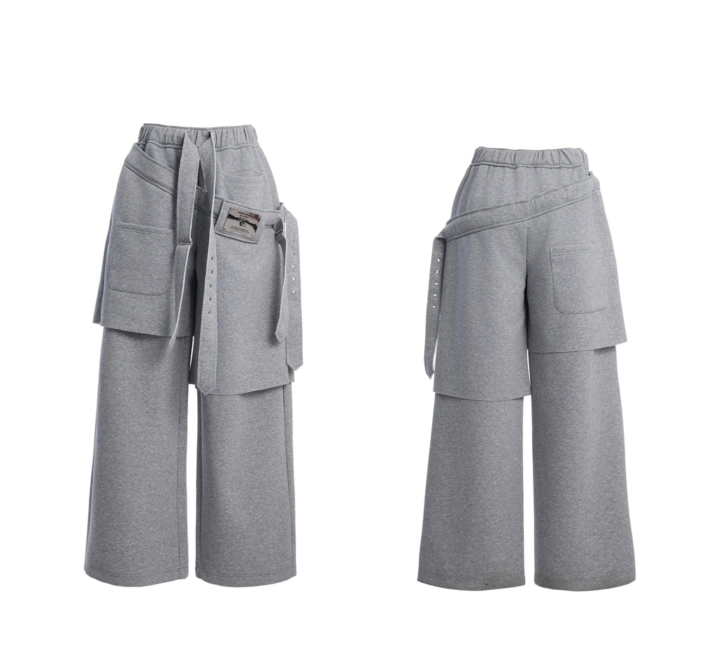 【25s Apr.】Deconstructed Ribbon Loose Mock Two-piece Sweatshirt Suit
