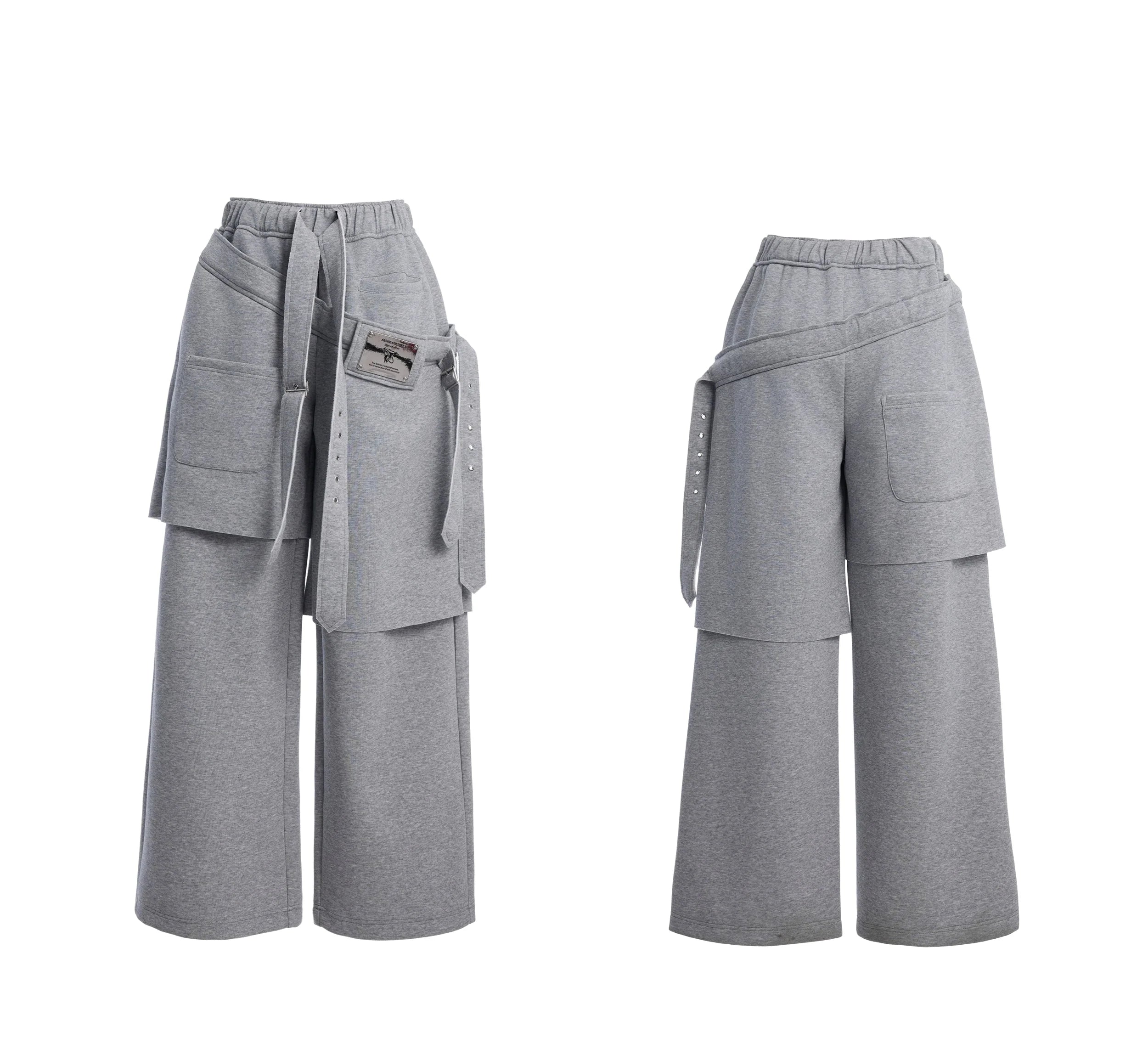 【25s Apr.】Deconstructed Ribbon Loose Mock Two-piece Sweatshirt Suit