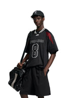 Retro Number Contrast Jersey Tee