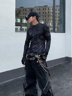 【25s May.】Turtleneck Mesh Bottoming Shirt
