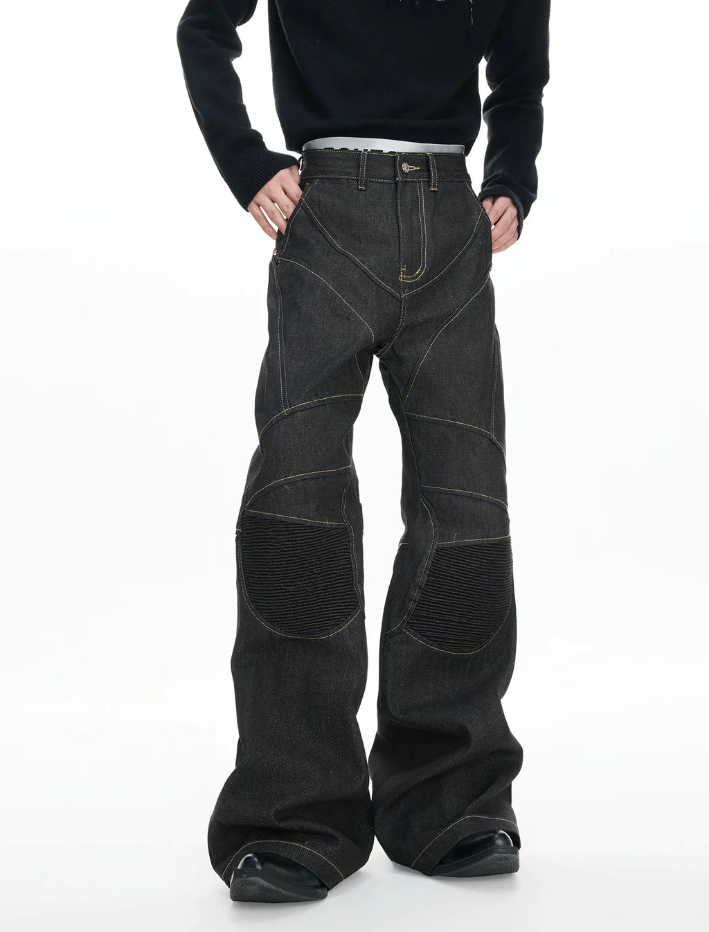 【26s Jan.】Hand-Stitched 14.5oz Raw Denim Knee-Panel Jeans