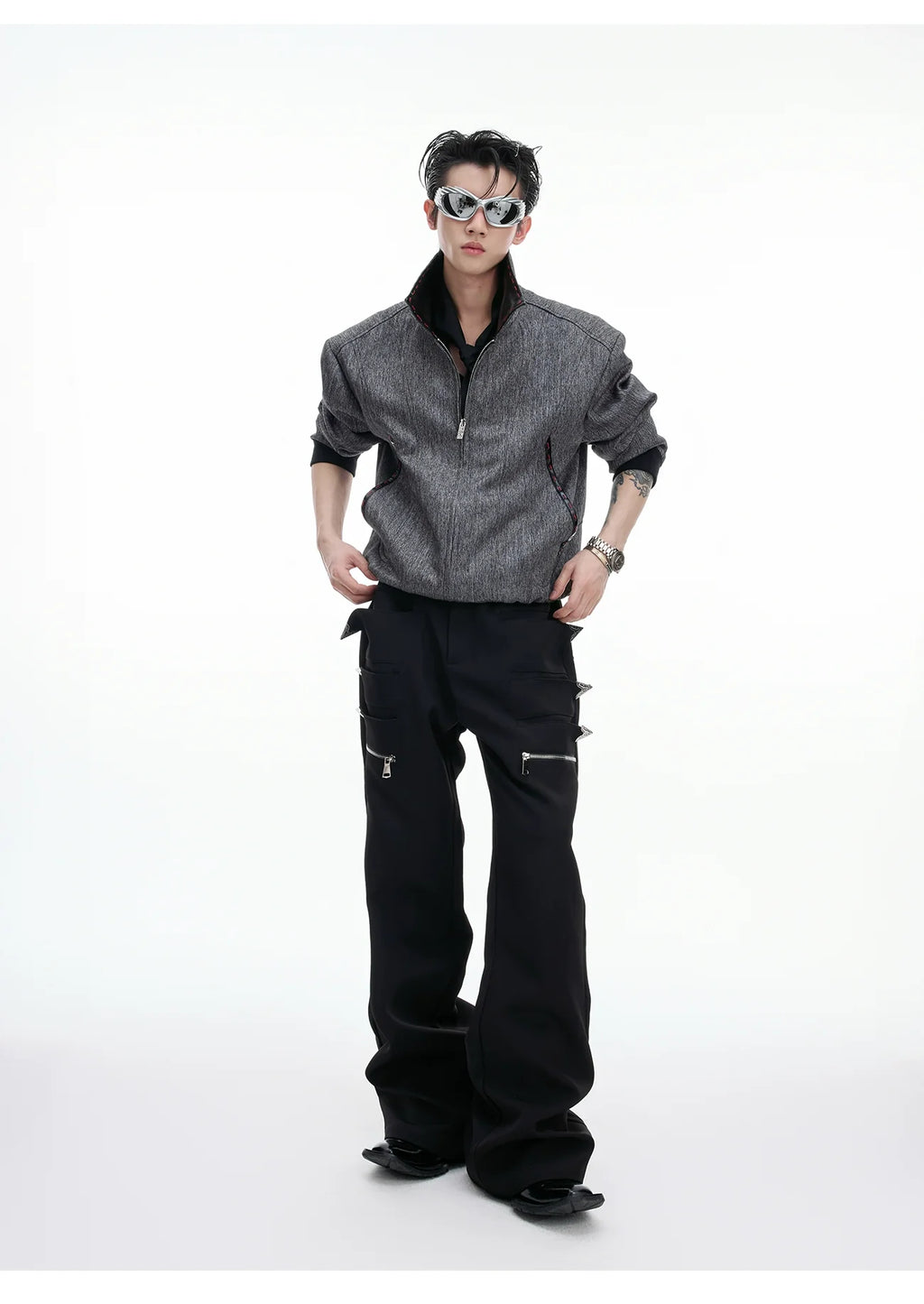 【25s Sep.】Vintage Metal Zipper 3D Pocket Pants