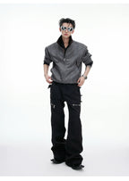 【25s Sep.】Vintage Metal Zipper 3D Pocket Pants
