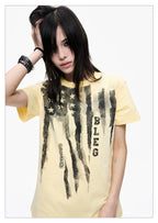 Washed Graffiti Cropped Tee