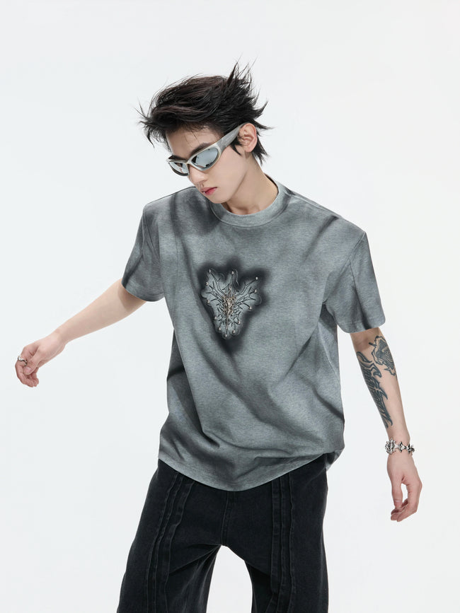 Hand-Painted Gradient Shoulder Tee Hover Image
