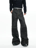 【26s Jan.】Hand-Stitched 14.5oz Raw Denim Knee-Panel Jeans
