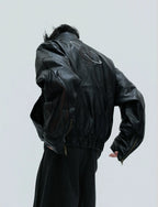 【25s Nov.】Distressed Embossed Detachable Fur Collar Thickened Cotton Coat