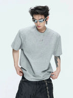 【26s May】Studded Deconstructed Boxy Shoulder Tee