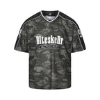 Embroidered Camo Mesh Jersey Tee