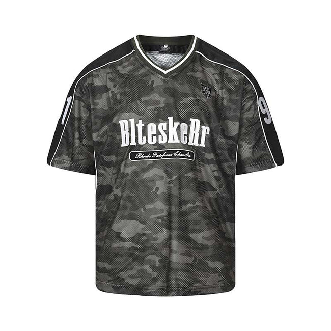 Embroidered Camo Mesh Jersey Tee Hover Image