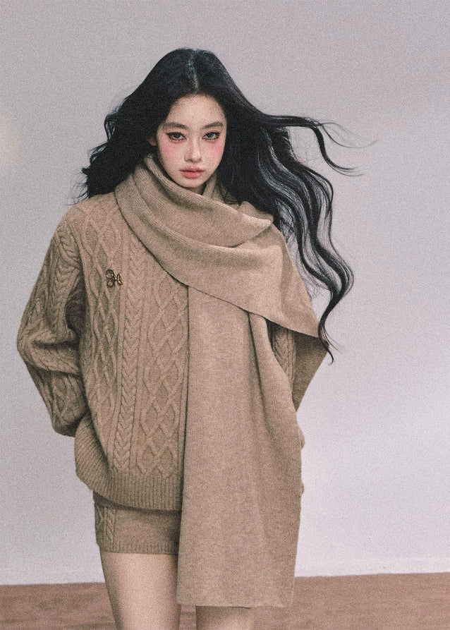 Maison Lumière Luxe Knit Three-Piece Set