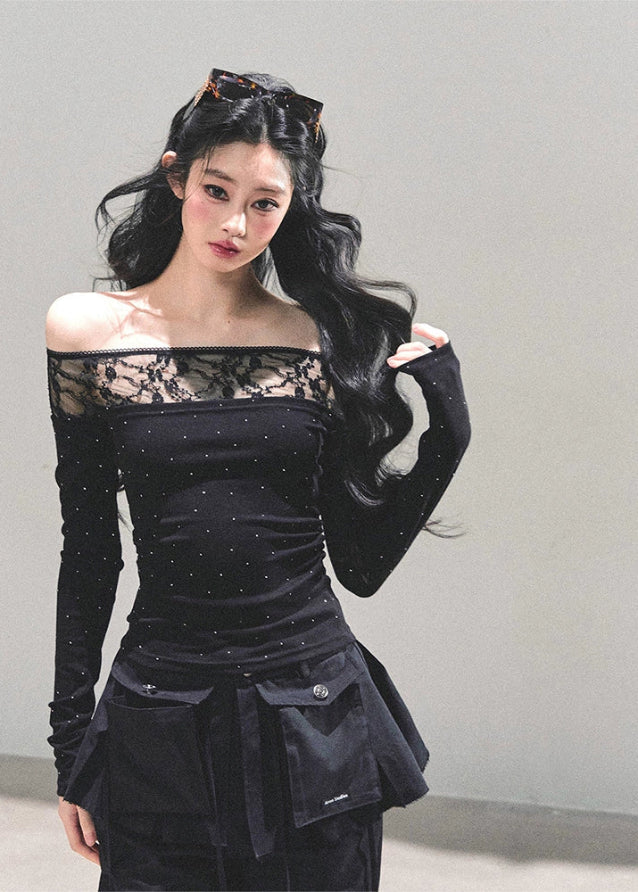 Afterwarmth Lace Off-Shoulder Top