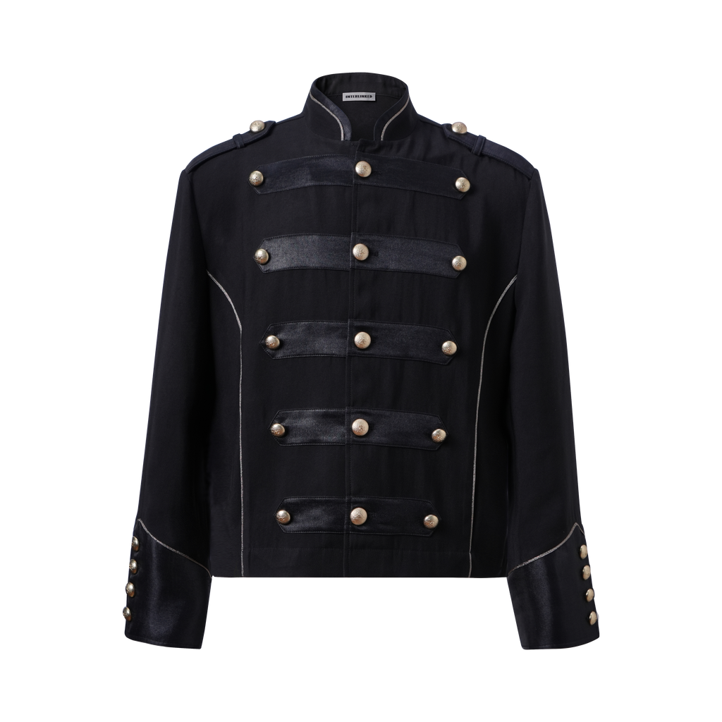 【26s May】Napoleonic Stand Collar Metal Button Lightweight Shirt Jacket
