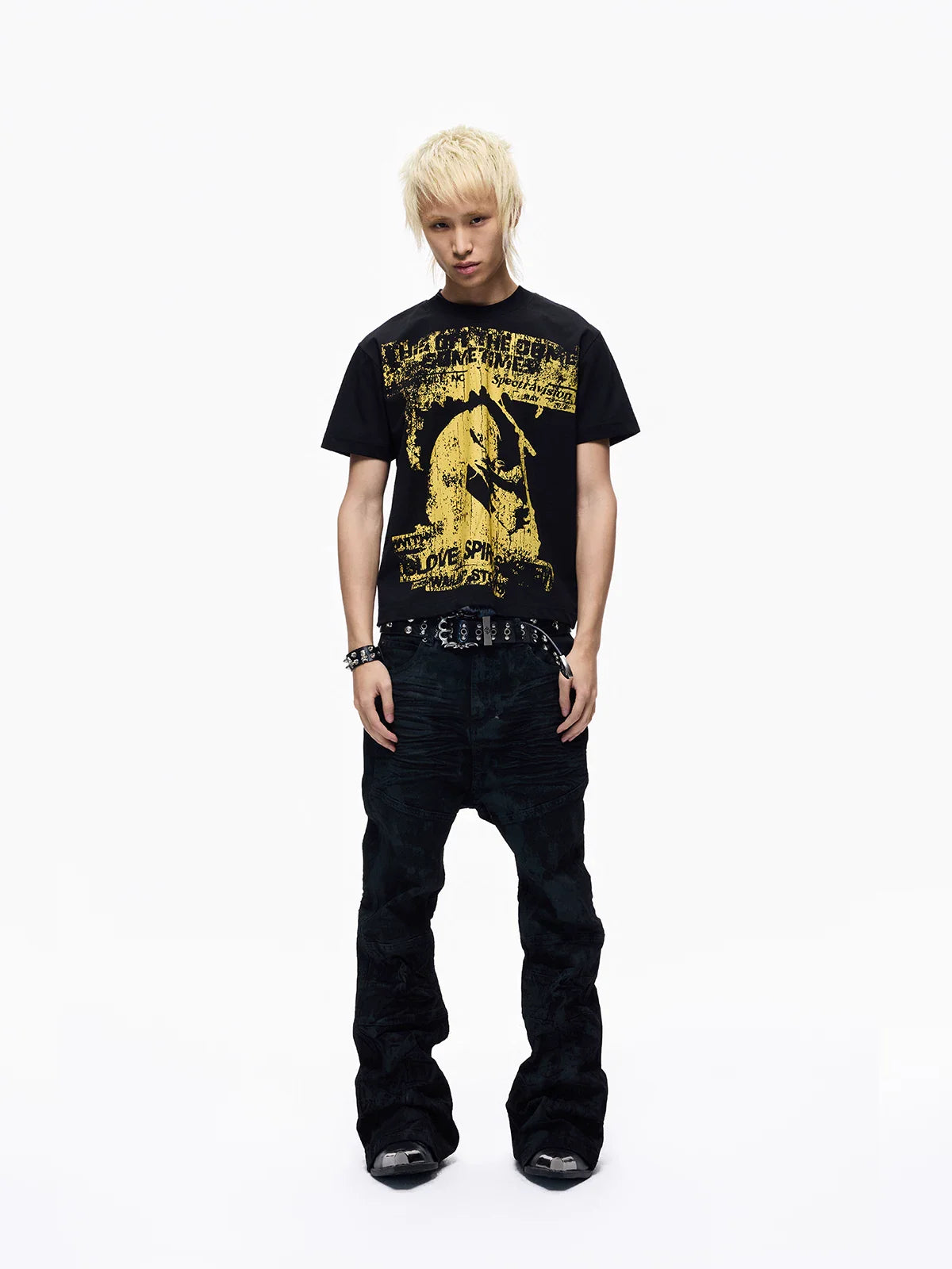 Vintage Rock Band Graphic Cropped Tee