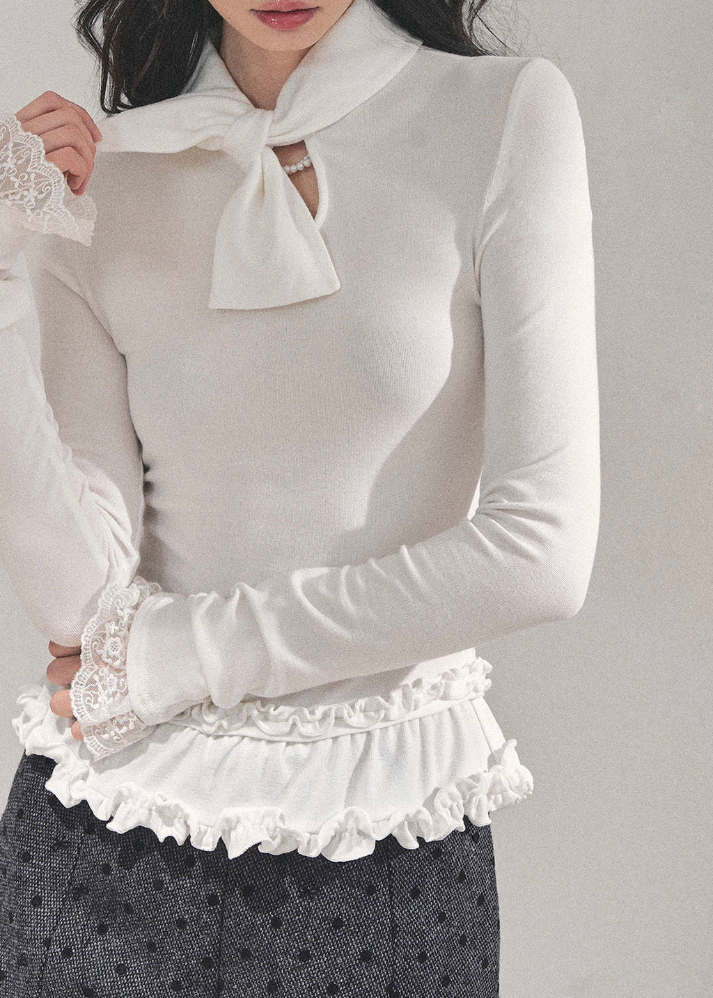 Moonlit Lace Flutter Top