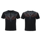 Gothic Flame Studded Slim Tee