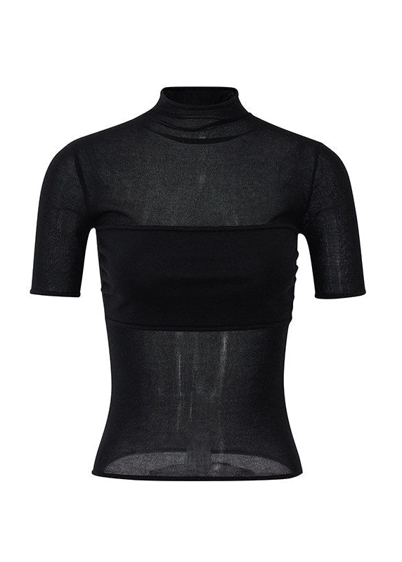 Soft Veil High-Neck Tee