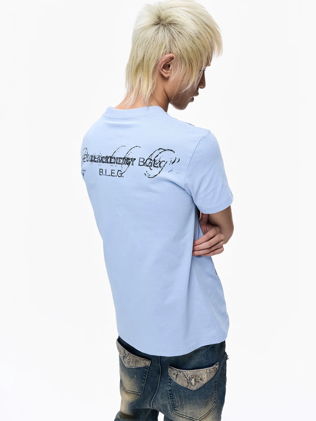 Washed Graffiti Cropped Tee