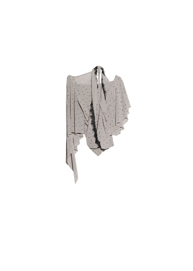 Retro Flow Shawl Halter Top